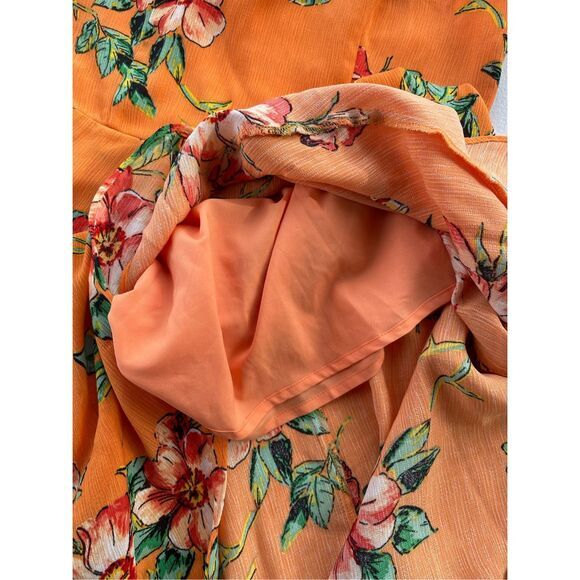 D1 Ali &‎ Jay Orange Floral Maxi Dress Size Small - Picture 6 of 9